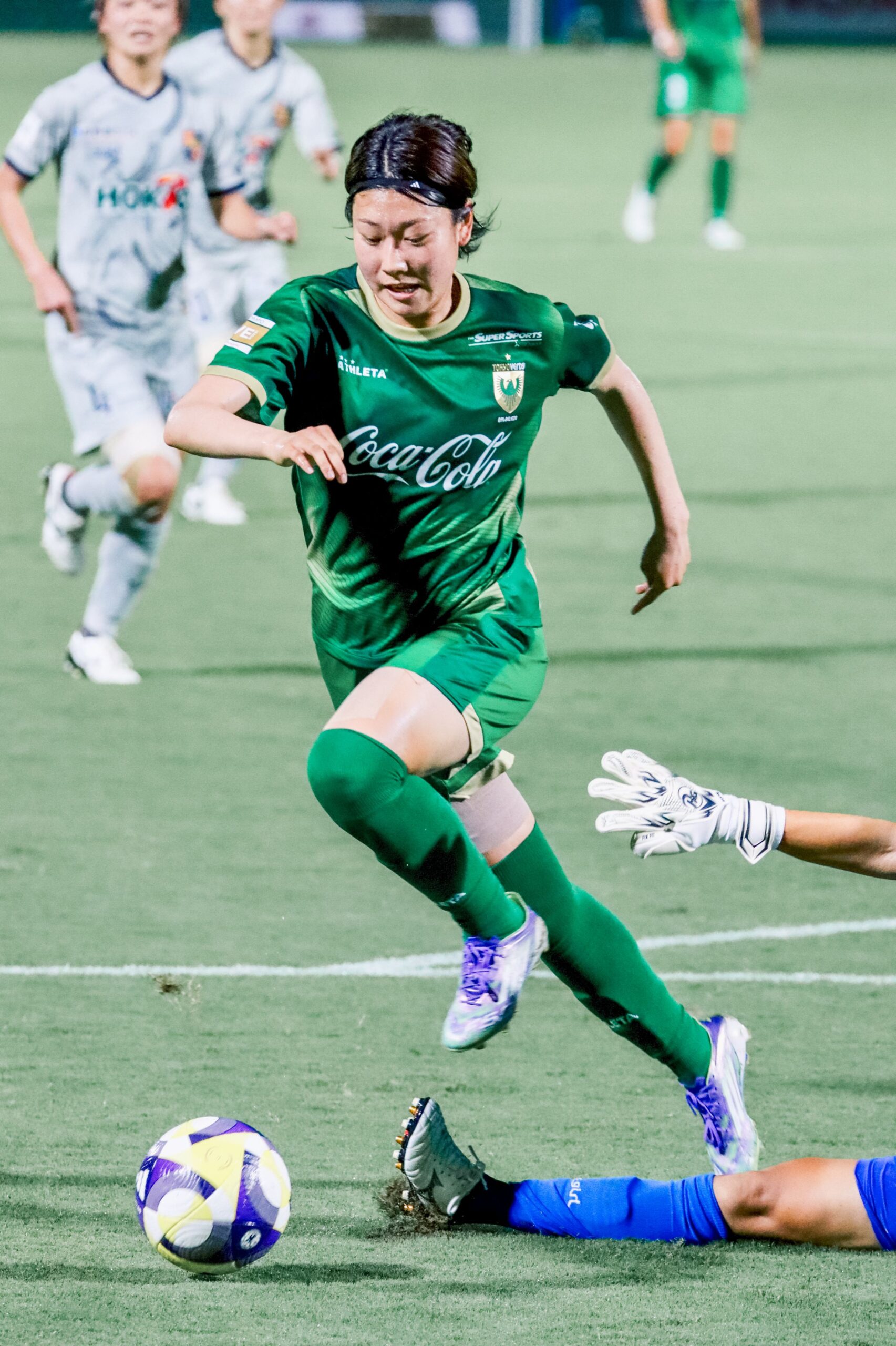 樋渡百花選手のゴール前の写真